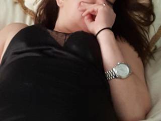 She was being coy while showing off