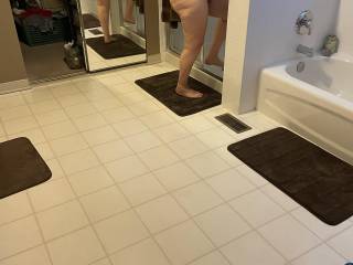 Getting in the shower