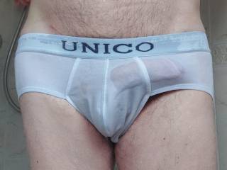 Love the feel of clinging wet  undies