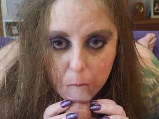 Blueberry Muffins 💜 The CUMSHOT: Miss Muffins strokes and sucks her lover until he releases for her yet again. This time, she takes a massive load to the mouth, and SWALLOWS every, last bit of that creamy jizz like a true cum-loving goddess 🔥