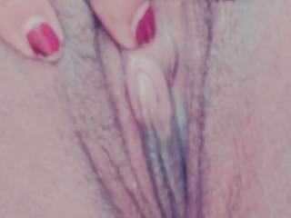 Chatting to another member about  him nursing on my tits while I jerk him off...and it got my clit sooo hard and sensitive ..I had to show you all.