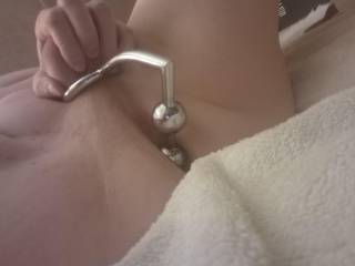 Like this one piece double ball stainless cock ring