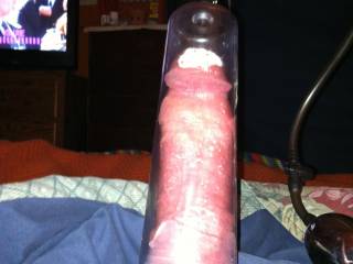 I just love a huge cock pumped up to enormous size! Keep it in till it fills the tube!