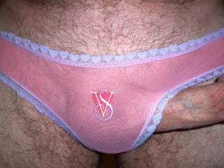 Pink panties make me hard, can you tell?