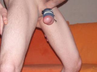 Hard cock and tied balls