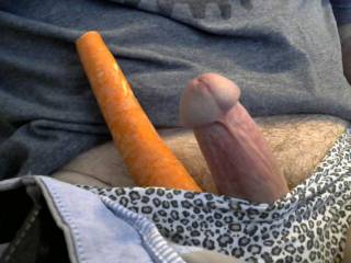 embarrassed by a carrot, eat your veggies, or me?