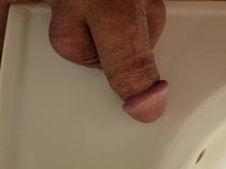 Dick and balls on the sink