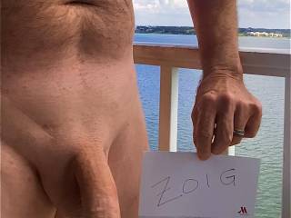 Hotel balcony pic taken by my nude wife