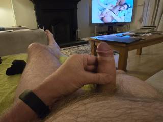 Enjoying some gentleman\'s viewing material
