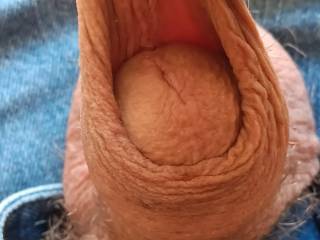 Sweet cock skin yum 😋
