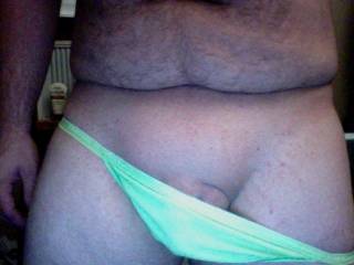 lime green vs signature thong- if you saw my behind you\'d see a nice butt plug filling up my eager ass hole