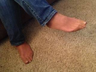 My candid pantyhose feet and toes