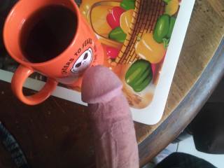 Morning wood with my morning coffee