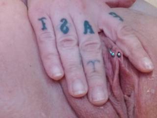 Showing off my puffy pink taco, still sort of tender and swollen up from particularly fun masturbation session 😏