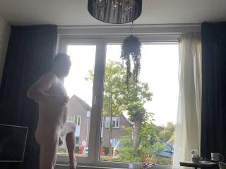 Exposing myself to the neighbourhood, getting horny of the fact that someone could see me… and not knowing if thay maybe did see me