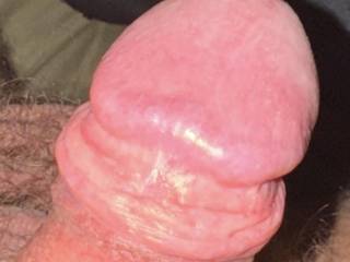 Pulled back foreskin