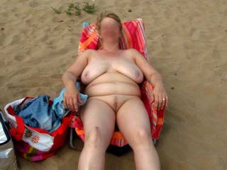 DD on a nudist beach in Spain