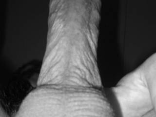 The view from below: my tight balls and hard dick. Like it, lick it?