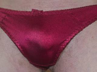 Happy to model my red thong for you.