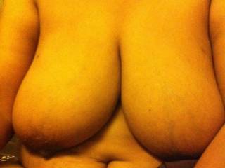 The udderly sexy tits of my wife I love.