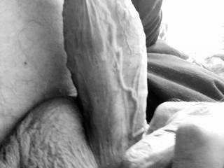 A black & White of my cock hard 🤔👀