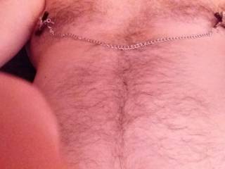 Clips on my sensitive nips😍😈