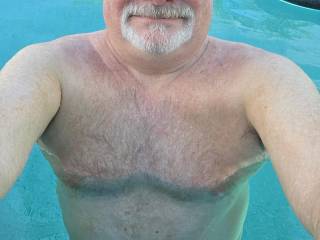 First day of the year in our pool. 😎