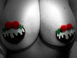 Happy Christmas!!  Just need some cream for these Christmas puddings!!