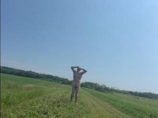 Out for a nice walk. Love feeling the sun on my body.
