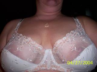 love the bra...because it is sheer and it is holding those lovely breasts
