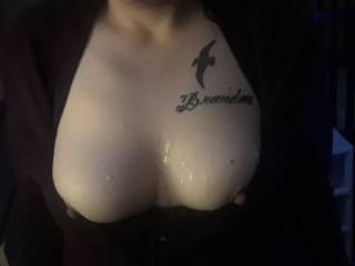 that’s his cum on my chest