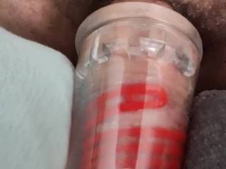 I fuck and creampie my very tight fleshlight with my circumcised cock