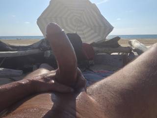 Stroking at the beach
