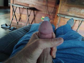 Having a stroke on my hard cock