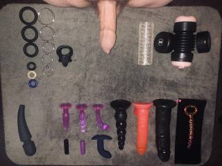 Most of my toy collection. You can tell how excited I am by them.