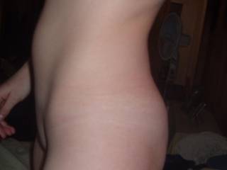 from the side