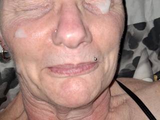 Happy ending to play time with a big facial