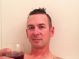 Glass of wine and a hot bath...any ladies want to scrub me down?