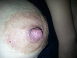 My wife's tit after breastfeeding