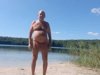 Nude by the lake