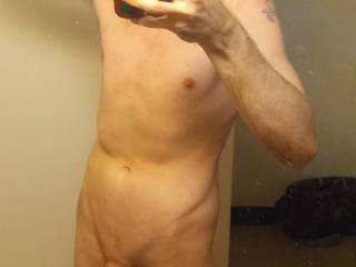 Just out the shower
