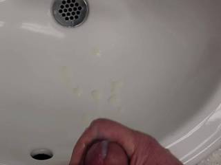 Cumming in the sink of a public restroom.  I left the evidence behind this time.