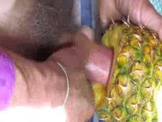 lacking a real GF I love juicy fruits. noisy fucking of a pineapple, pushing it deep, moaning, cumming. fruits R good for the skin! Who wants to take my sweet tasty cock safterwards?