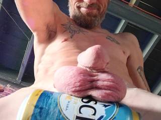 Busch and balls. Wife put a beer under my nutsack and it stuck