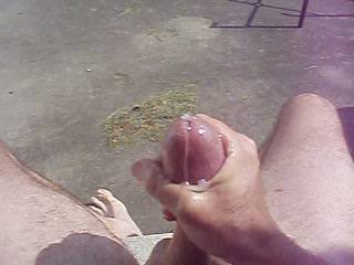 Love it outdoors ,who would like some of this hot cum ? wow looks like theres plenty mmmm
