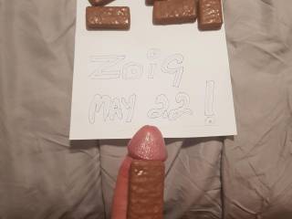 Tried my best to spell Zoig with Tim Tams 😄🍫