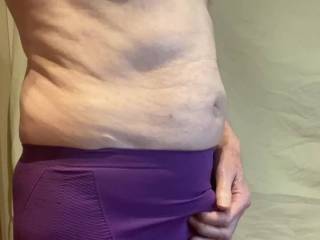 These purple Lycra undies are really rather clingy and leave little to the imagination.