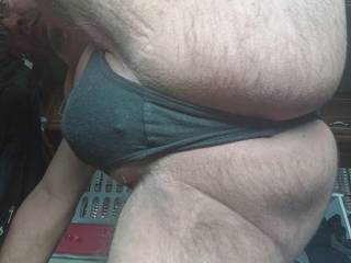 can see my peircing through the thong