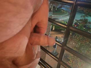 SO excited out on the balcony