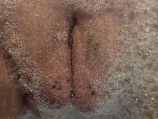 before hubby shaves me